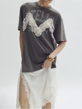 Hm Stella laced trimmed t shirt dress